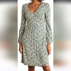 EUC Boden hattie jersey dress palm green Size 10